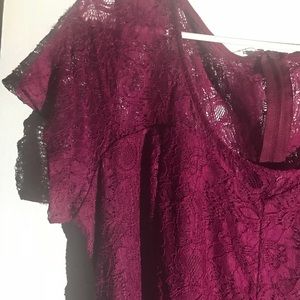 Torrid lace dress, heart shape at the bust.